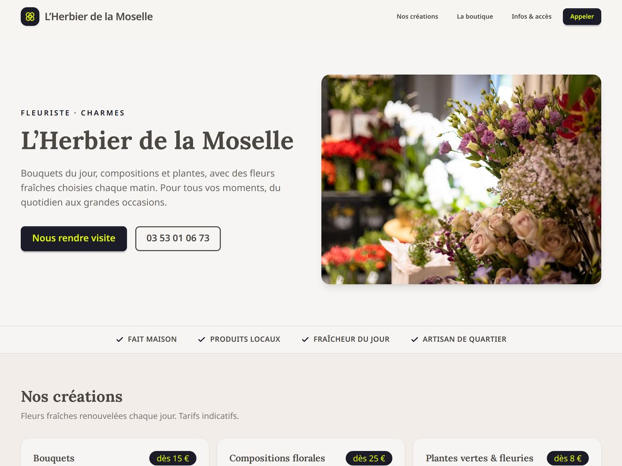 Aperçu du site L’Herbier de la Moselle